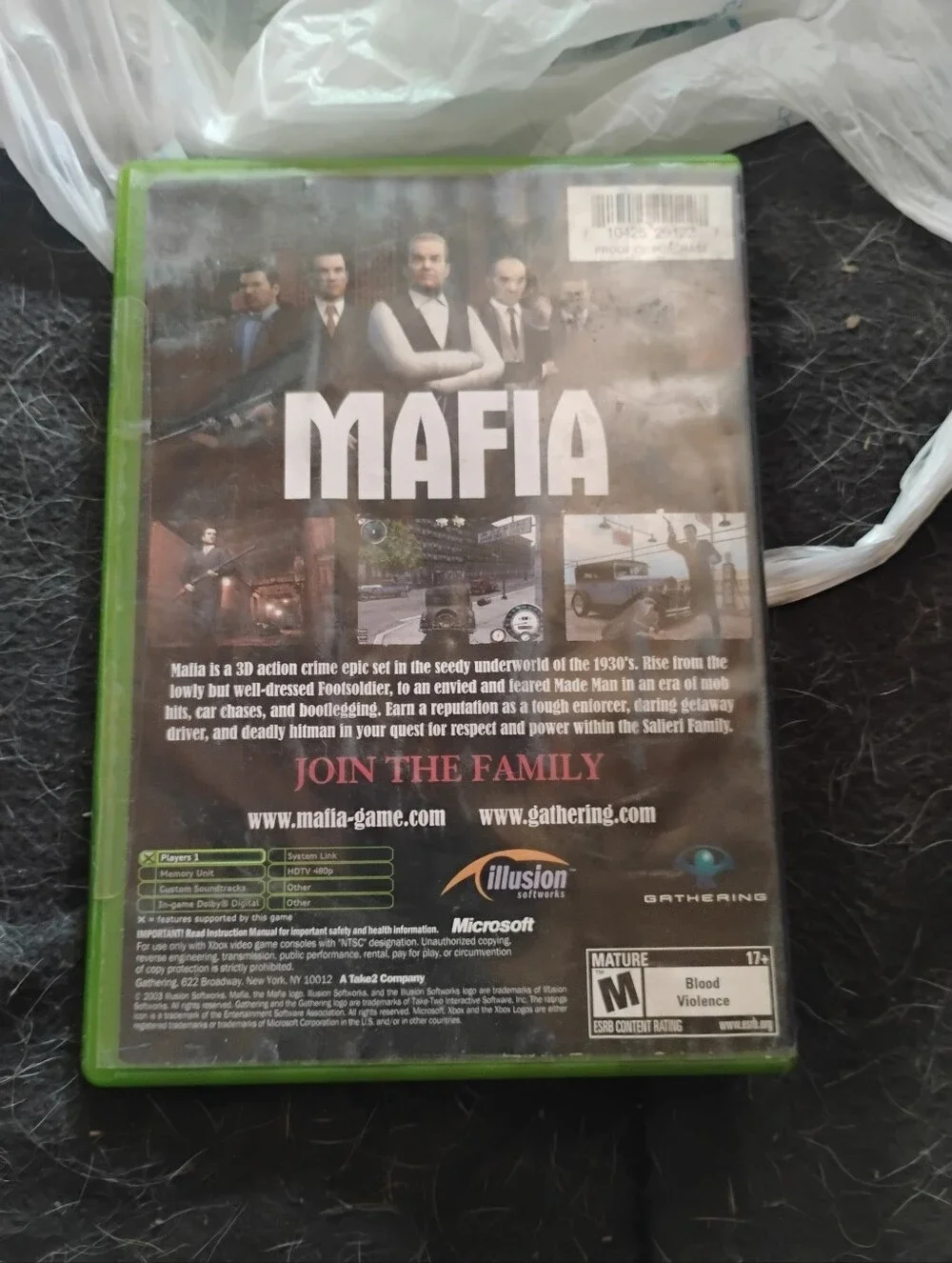 Mafia for Microsoft XBOX With Manual And Poster By Illusion Software Rated M